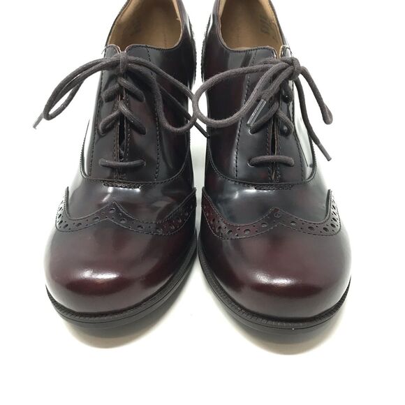 Clarks Artisan Ciera Brine Size 9.5 M Victorian Burgundy Oxford Heel Booties - Picture 4 of 13